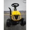 Elektrische Kindertractor Met Afneembare Aanhanger, Opzittractor Met Lithiumbatterij, Voetpedaal, Muziek, Claxonlicht, Geel