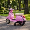 Elektrische Motorfiets Kinderen Vespa PX150 12V Elektrische Motorfiets Met Lithium Batterij 35W 2 Motoren 25° Stuurbegrenzing Voor 3 6 Jaar