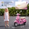 Elektrische Motorfiets Kinderen Vespa PX150 12V Elektrische Motorfiets Met Lithium Batterij 35W 2 Motoren 25° Stuurbegrenzing Voor 3 6 Jaar