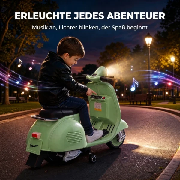 Elektrische Motorfiets Voor Kinderen 6 V Met Stabilisatiewielen, Lithium Batterij, Zachte Start, Muziek, USB Koplamp Toeter