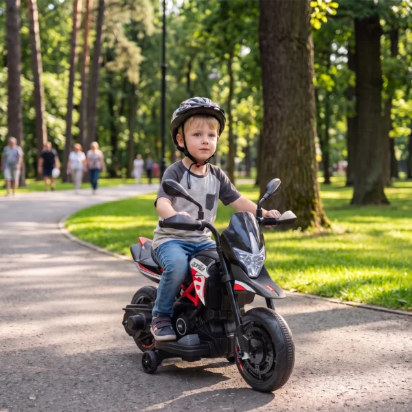 Elektrische Motorfiets Voor Kinderen APRILIA 6 V Elektrische Motorfiets Met Lithium Batterij 25W Motor 30° Stuurbeperking Afneembare Steunwielen