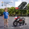 Elektrische Motorfiets Voor Kinderen BMW 12V Kinder Motocross Met Lithium Batterij 35W Motor Draaigasgreep Steunwielen PU Zitje Tot 6km/u