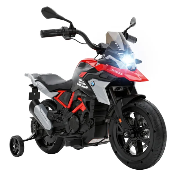 Elektrische Motorfiets Voor Kinderen BMW 12V Kinder Motocross Met Lithium Batterij 35W Motor Draaigasgreep Steunwielen PU Zitje Tot 6km/u