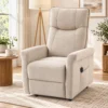 Elektrischer Relaxsessel Mit Liegefunktion, TV Sessel Mit Aufstehhilfe Und Fußstütze, Bis 150kg Creme