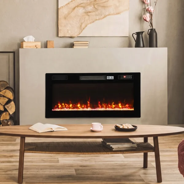 Elektrokachel Ultradun Ontwerp Elektrische Kachel Verwarming Afstandsbediening 92cm