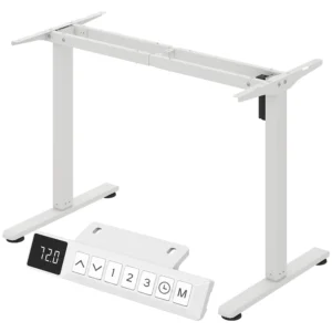 Ergonomisch In Hoogte Verstelbaar Bureauframe Elektrisch Stalen Tafelframe Wit