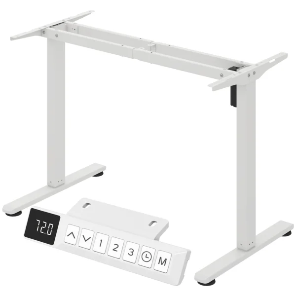 Ergonomisch In Hoogte Verstelbaar Bureauframe Elektrisch Stalen Tafelframe Wit