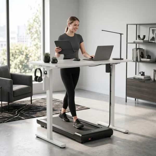 Ergonomisch In Hoogte Verstelbaar Bureauframe Elektrisch Stalen Tafelframe Wit