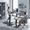 Ergonomisch In Hoogte Verstelbaar Bureauframe, Elektrisch Tafelframe Van Staal, Zwart