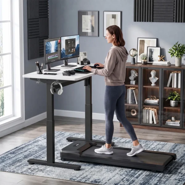 Ergonomisch In Hoogte Verstelbaar Bureauframe, Elektrisch Tafelframe Van Staal, Zwart