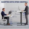 Ergonomisch In Hoogte Verstelbaar Bureauframe, Elektrisch Tafelframe Van Staal, Zwart