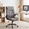 Ergonomische Bureaustoel 360° Draaibaar Met Kantelfunctie Stoffen Bureaustoel Grijs