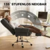 Ergonomische Bureaustoel Met Voetensteun En Bureaustoel In Donkergrijs