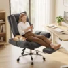 Ergonomische Bureaustoel Met Voetensteun En Bureaustoel In Donkergrijs
