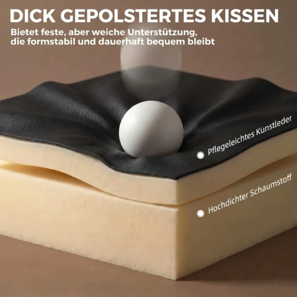 Ergonomische Bureaustoel Met Voetensteun, Hoge Rugleuning, Kantelfunctie, PU Leer, Zwart