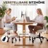 Ergonomische Kleermakerszit Bureaustoel, 360° Draaibare ADHD Meditatiestoel Met Wielen En Hoogteverstelling, Crème Wit