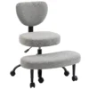 Ergonomische Naaistoel Bureaustoel, 360° Draaibare ADHD Meditatiestoel Met Wielen En Hoogteverstelling, Grijs