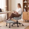 Ergonomische Naaistoel Bureaustoel, 360° Draaibare ADHD Meditatiestoel Met Wielen En Hoogteverstelling, Grijs