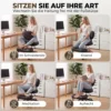 Ergonomische Naaistoel Bureaustoel, 360° Draaibare Meditatiestoel Met Wielen, Afneembare Voetensteun, Zwart