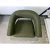Essel Wohnzimmer Loungesessel Mit Dickem Kissen, Gepolstert Relaxsessel Mit Leinenoptik Stahlgestell Beige