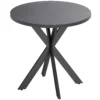 Esstisch 75 X 75 Cm Rund Küchentisch Für 2 4 Personen Modern Esszimmertisch Mit Spinnenfuß Schwarz