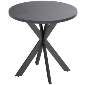 Esstisch 75 X 75 Cm Rund Küchentisch Für 2 4 Personen Modern Esszimmertisch Mit Spinnenfuß Schwarz
