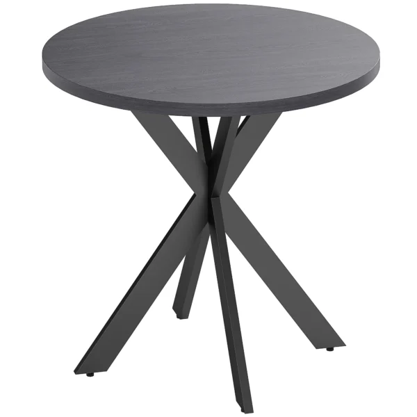 Esstisch 75 X 75 Cm Rund Küchentisch Für 2 4 Personen Modern Esszimmertisch Mit Spinnenfuß Schwarz