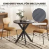 Esstisch 75 X 75 Cm Rund Küchentisch Für 2 4 Personen Modern Esszimmertisch Mit Spinnenfuß Schwarz