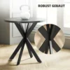 Esstisch 75 X 75 Cm Rund Küchentisch Für 2 4 Personen Modern Esszimmertisch Mit Spinnenfuß Schwarz