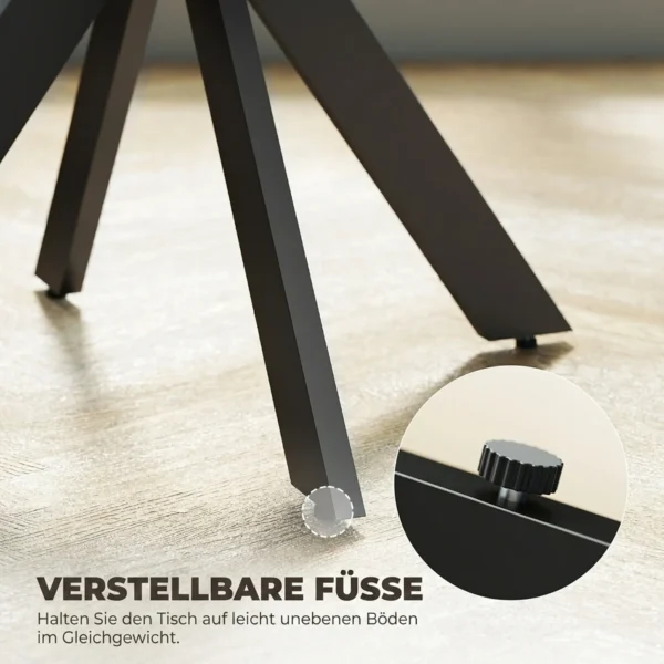 Esstisch 75 X 75 Cm Rund Küchentisch Für 2 4 Personen Modern Esszimmertisch Mit Spinnenfuß Schwarz
