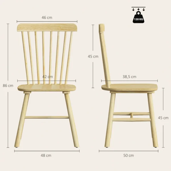 Esszimmerstühle 2er Set Küchenstühle Moderner Polsterstuhl Mit Geschwungener Rückenlehne Aus Kautschukholz Für Esszimmer