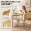 Esszimmerstühle 2er Set Küchenstühle Moderner Polsterstuhl Mit Geschwungener Rückenlehne Aus Kautschukholz Für Esszimmer