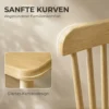 Esszimmerstühle 2er Set Küchenstühle Moderner Polsterstuhl Mit Geschwungener Rückenlehne Aus Kautschukholz Für Esszimmer