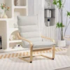Fauteuil, Loungestoel Met Gebogen Poten En Armleuningen Voor Woonkamer