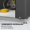 Garage Tent 2,3 X 2 M Waterafstotend Apparatuurtent Met Rolbare Ritsdeur Zadeldak, UV bestendig Donkergrijs