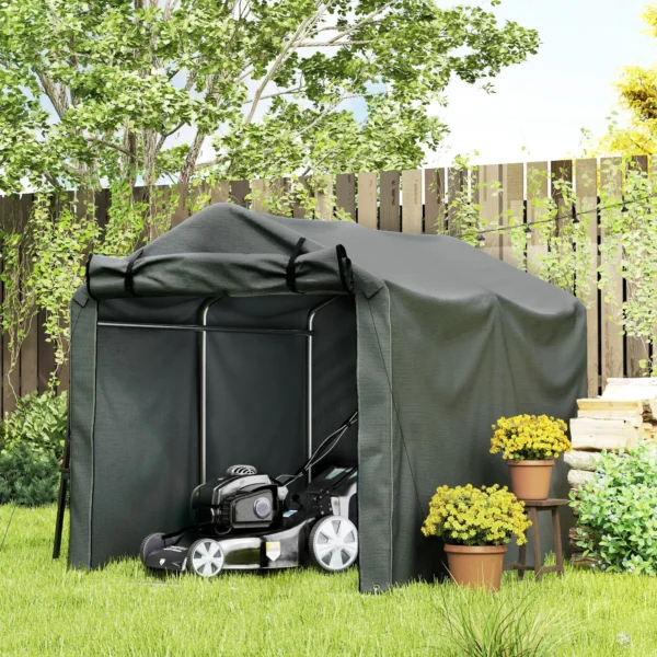Garage Tent, Waterdicht Tentgarage Met Deur, UV bestendig 220 X 157 X 165 Cm Donkergrijs