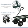 Gartenwagen Bis 150 Kg Handwagen Mit 180° Drehbarer Griff, Luftbereifung Für Gartenarbeit Rasen Schwarz