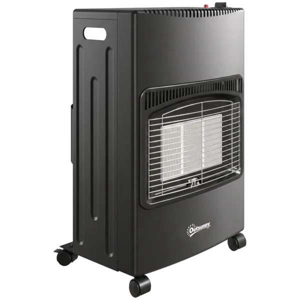 Gas Terrasverwarmer Buiten 1,5 4,2 KW Opvouwbaar Terrasverwarmer Met Wielen Beschermhoes 3 Vermogensniveaus Slang