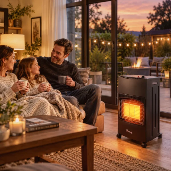 Gas Terrasverwarmer Buiten 1,5 4,2 KW Opvouwbaar Terrasverwarmer Met Wielen Beschermhoes 3 Vermogensniveaus Slang