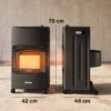 Gas Terrasverwarmer Buiten 1,5 4,2 KW Opvouwbaar Terrasverwarmer Met Wielen Beschermhoes 3 Vermogensniveaus Slang