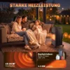 Gas Terrasverwarmer Buiten 1,5 4,2 KW Opvouwbaar Terrasverwarmer Met Wielen Beschermhoes 3 Vermogensniveaus Slang