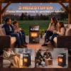 Gas Terrasverwarmer Buiten 1,5 4,2 KW Opvouwbaar Terrasverwarmer Met Wielen Beschermhoes 3 Vermogensniveaus Slang