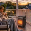 Gas Terrasverwarmer Outdoor 1,5 4,2 KW Terrasverwarmer Met Rollen 3 Vermogensniveaus 50 Cm Slang Drukregelaar
