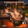 Gas Terrasverwarmer Outdoor 1,5 4,2 KW Terrasverwarmer Met Rollen 3 Vermogensniveaus 50 Cm Slang Drukregelaar