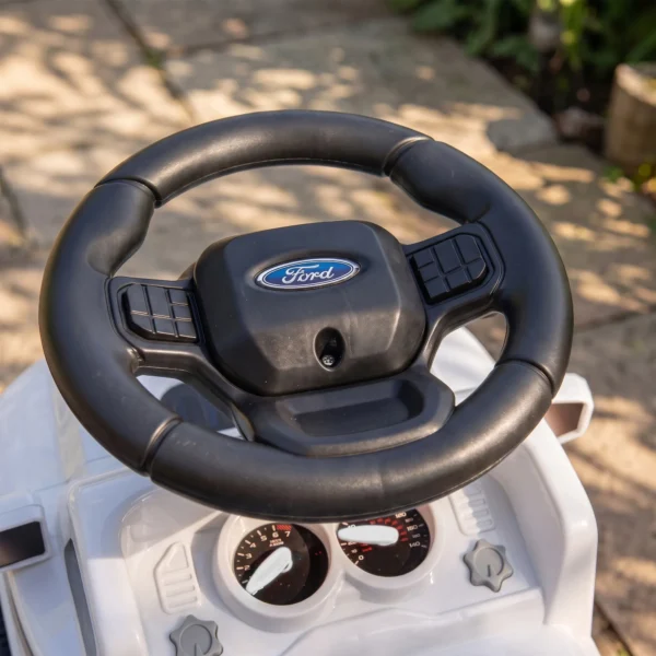 Glijauto Voor Peuters, Shelby Kinderauto Met Achtermand, Opklapbare Motorkap, Voor 18 72 Maanden, Wit
