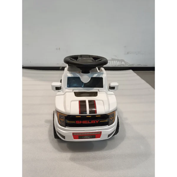 Glijauto Voor Peuters, Shelby Kinderauto Met Achtermand, Opklapbare Motorkap, Voor 18 72 Maanden, Wit