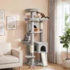 Grote Krabpaal 184 Cm Hoog Met 3 Krabstammen Ligvlakken Speelbal Hangmat Ladder, Katten Onder 6 Kg