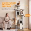Grote Krabpaal 184 Cm Hoog Met 3 Krabstammen Ligvlakken Speelbal Hangmat Ladder, Katten Onder 6 Kg