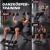 Hantelbank Verstellbar Klappbar Trainingsbank Mit Beinstrecker 7 Fach Verstellbarer Rückenlehne, Widerstandsbändern