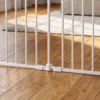 Haustierzaun, 10 Panel Barriere Mit Tür, Faltbar, Für Kleine & Mittelgroße Hunde, Kunststoff, Kohlenstoffstahl, Weiß
